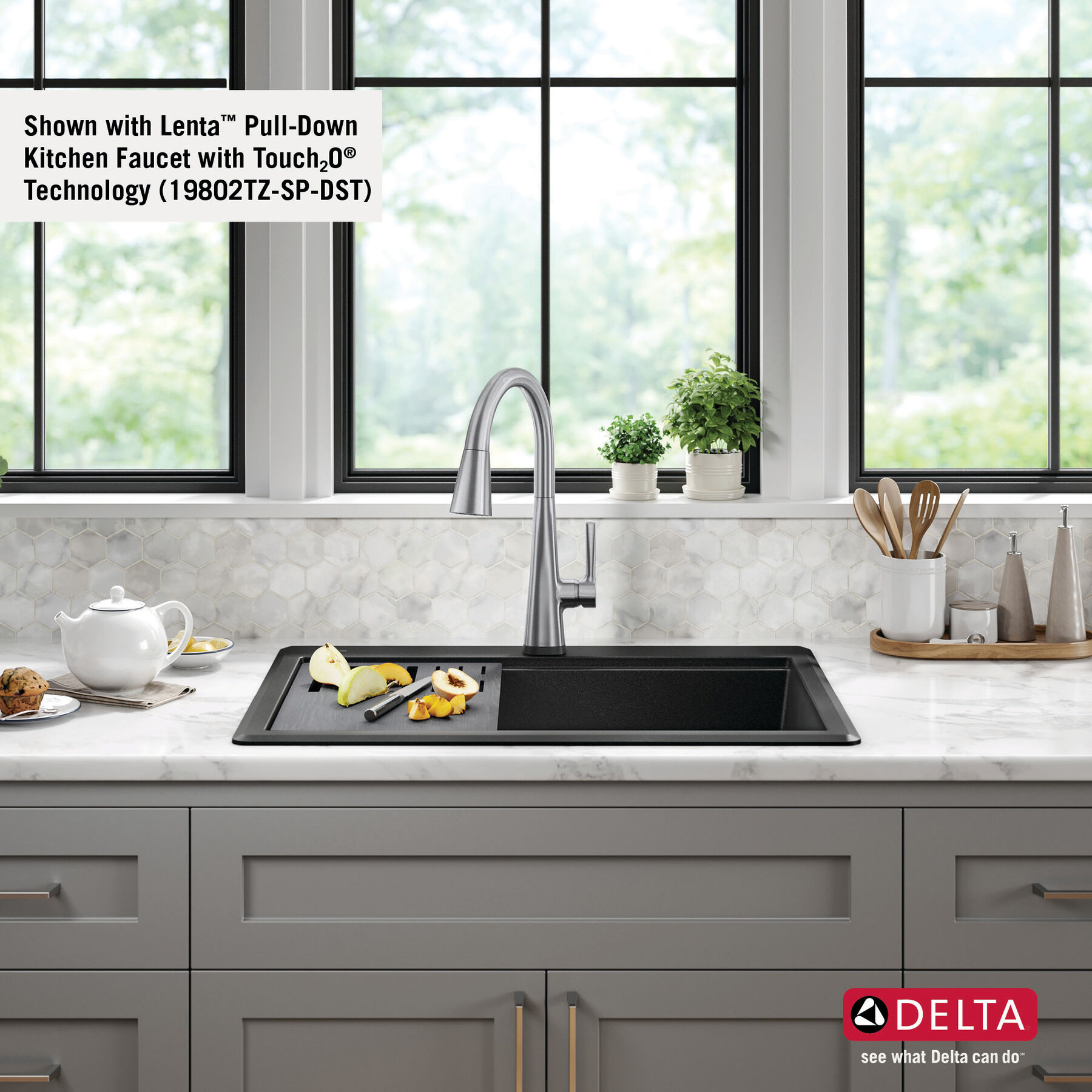 30” Granite Composite Workstation Kitchen Sink Drop-In Top Mount Single Bowl with WorkFlow™ Ledge and Accessories in Black, image 14